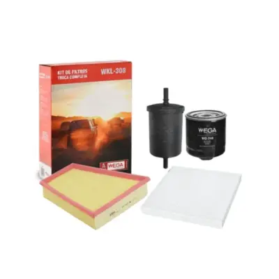 KIT FILTROS COMPLETO AR OLEO CABINE COMBUSTIVEL GOL VOYAGE SAVEIRO G5 G6 1.6 08>15 WEGA