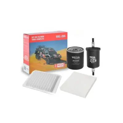 KIT FILTROS COMPLETO AR OLEO CABINE COMBUSTIVEL COROLLA 1.8 16v 08>15 COROLLA AUTOMATICO 1.6 16v WEGA