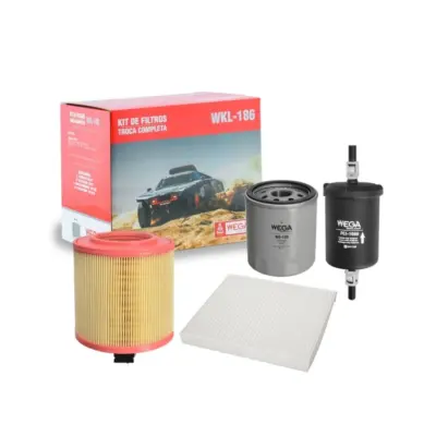 KIT FILTROS COMPLETO AR OLEO CABINE COMBUSTIVEL CRUZE 1.4 16v 16> WEGA