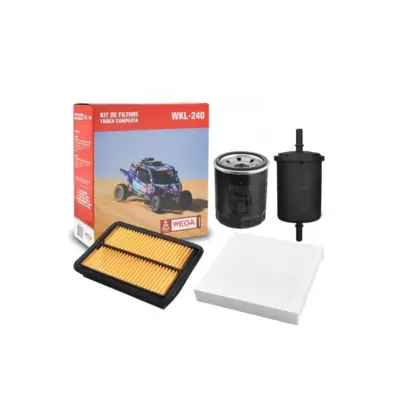 KIT FILTROS COMPLETO AR OLEO CABINE COMBUSTIVEL KICKS 1.6 16v 16> VERSA 1.6 16v 21> WEGA