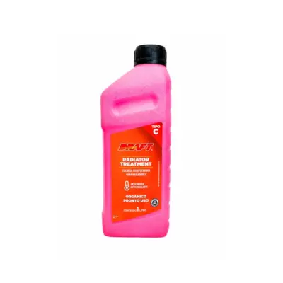 ADITIVO DE RADIADOR DRAFT PRONTO PARA USO ORGANICO 1 LITRO ANTIFERVURA ANTICONGELANTE ROSA