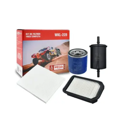 KIT FILTROS COMPLETO AR OLEO CABINE COMBUSTIVEL HB20S 1.0 3CIL TURBO 16>19 WEGA