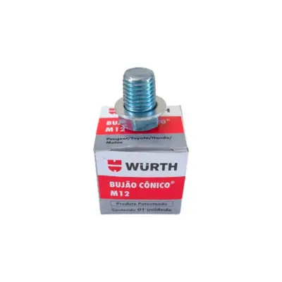 BUJAO DO CARTER CONICO M12 COM ARRUELA UNIVERSAL 12mm WURTH