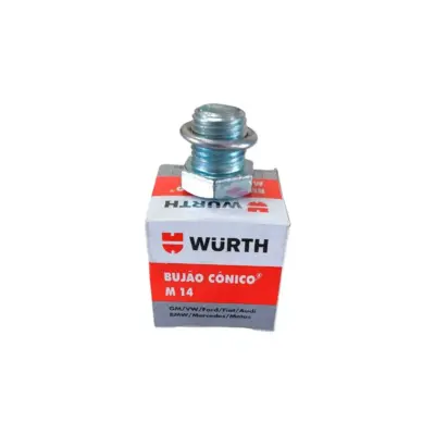 BUJAO DO CARTER CONICO M14 COM ARRUELA UNIVERSAL 14mm WURTH