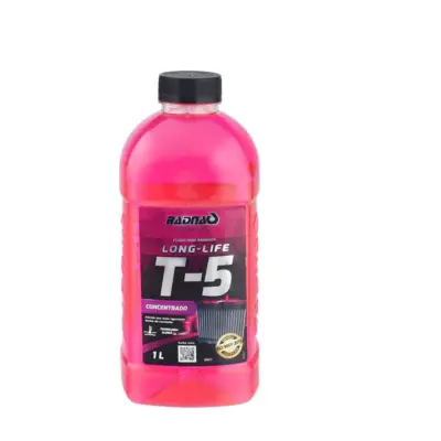 ADITIVO DE RADIADOR RADNAQ T5 1 LITRO ORGANICO ANTICORROSIVO ROSA CONCENTRADO 40% DE ADITIVO