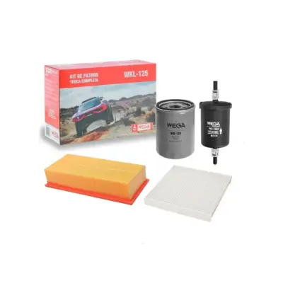 KIT FILTROS COMPLETO AR OLEO CABINE COMBUSTIVEL UNO 1.0 1.4 8v 10>16 FIORINO 1.4 8v 14>16 GRAND SIENA 1.0 8v 17>22 1.4 8v 12>22 WEGA